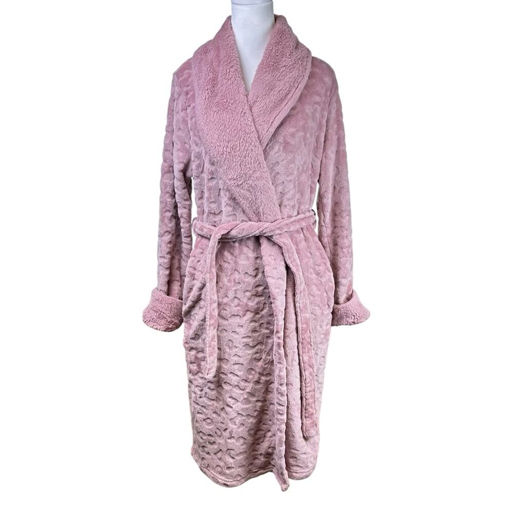 Nicole Miller Luxurious Pink Women's Robe Size S/M Pockets
